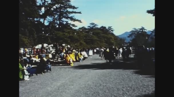 Kyoto Iapan 1974 Parada Tradițională Festivalului Aoi Kyoto Japonia Anii — Videoclip de stoc