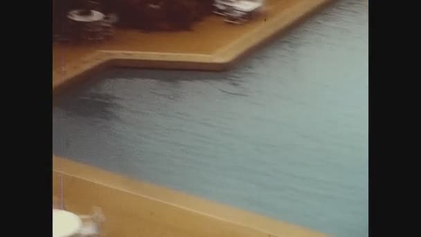 Marrakesh Morocco Mai 1970 Resort Schwimmbad Den 70Er Jahren — Stockvideo