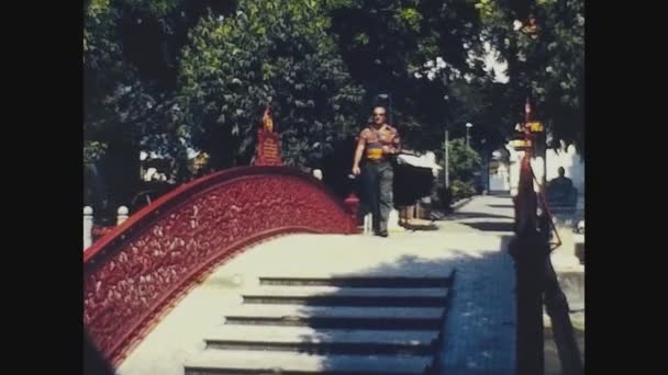 Bangkok Thailand May 1970 Traditional Thai Building — Stock Video