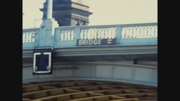 Londres Reino Unido Junio 1974 Detalle Del Puente Londres Los — Vídeos de Stock