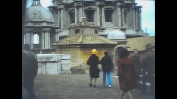 Rom Italien Oktober 1973 Rom Auf Dem Petersplatz Den 70Er — Stockvideo