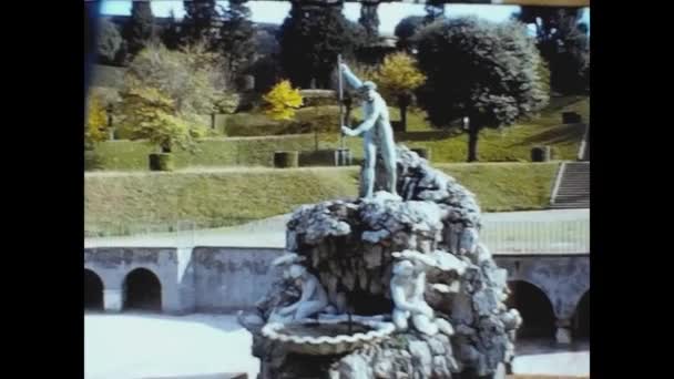 Осторон Италия Октября 1974 Вилла Сальвиати Парк Флоренции Годах — стоковое видео