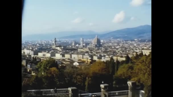 Florencia Italia Octubre 1974 Vista Aérea Florencia Los Años — Vídeo de stock