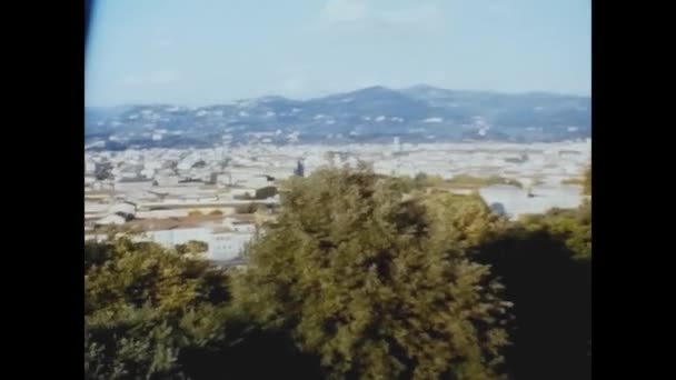 Florence Italia Lokakuu 1974 Firenzen Ilmakuva Luvulla — kuvapankkivideo