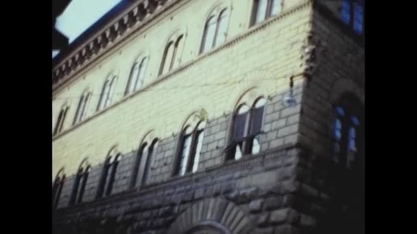 Осторон Италия Октября 1974 Вид Флоренции Улицу Годах — стоковое видео