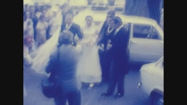 Μαδριδα Ισπανια Σεπτεμβριου 1974 Σκηνή Γάμου Στη Δεκαετία Του — Αρχείο Βίντεο