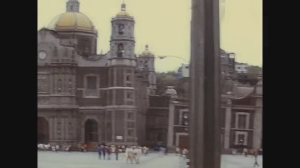 Ciudad México México Octubre 1974 Plaza Constitución Ciudad México Los — Vídeo de stock