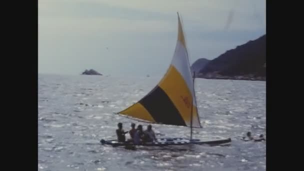 Espiritu Santo Island Mexico Sierpień 1974 Żeglarstwo Turystów Morskich Latach — Wideo stockowe