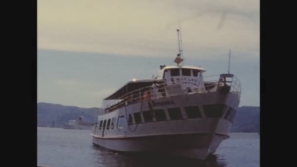 Espiritu Santo Island México Agosto 1974 Barco Ferry Mar Los — Vídeo de stock