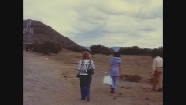 Teotihuacan México Mayo 1974 Pirámides Centro Arqueológico Teotihuacán — Vídeos de Stock