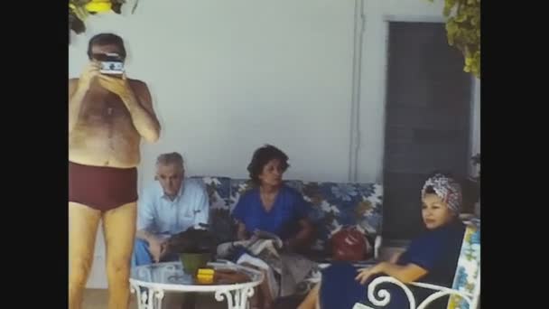Saint Croix Virgin Ilhas Maio 1973 Pessoas Casa Verão Piscina — Vídeo de Stock