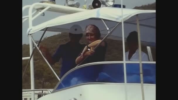 Saint Croix Virgin Eiland Mei 1973 Mensen Vakantie Jacht Jaren — Stockvideo