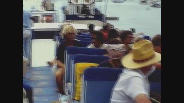 Saint Croix Virgin Ilhas Maio 1973 Turistas Sentados Ferry Nos — Vídeo de Stock