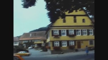 BEBENHAUSEN, GERMANY 1974: 70 'lerde Bebenhausen sokak manzarası