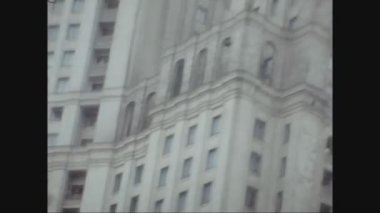 MOSCOW, Rusya Ekim 1979: 70 'lerde Moskova sokak manzarası