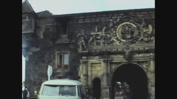 Tubingen Γερμανια Οκτωβριοσ 1974 Θέα Στην Οδό Tubingen Στη Δεκαετία — Αρχείο Βίντεο