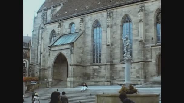 Tubingen Alemanha Outubro 1974 Vista Rua Tubingen Nos Anos — Vídeo de Stock