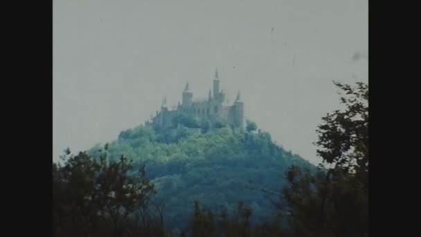 Hohenzollern Alemania Octubre 1974 Castillo Hohenzollern Los Años — Vídeo de stock