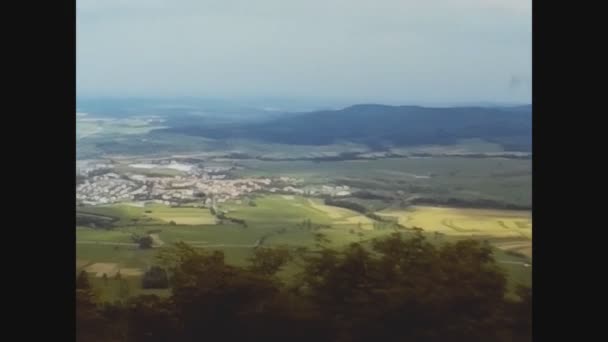 Hohenzollern Alemanha Outubro 1974 Paisagem Montanhosa Alemã Nos Anos — Vídeo de Stock