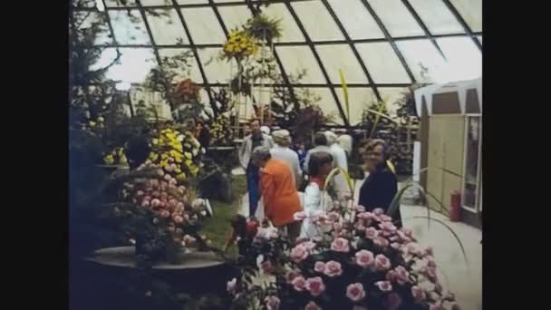 1974年10月ドイツ ロッテンブルク 70年代の園芸展 — ストック動画