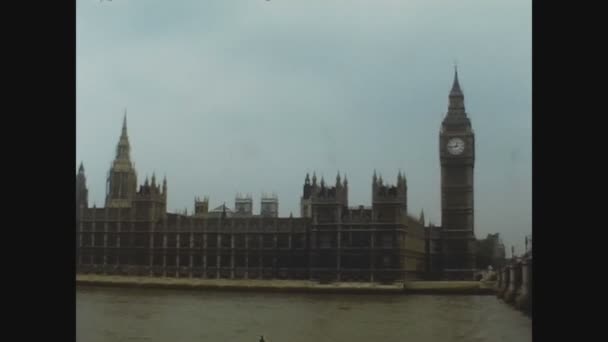 Londres Reino Unido Mayo 1975 Palacio Westminster Los Años — Vídeo de stock