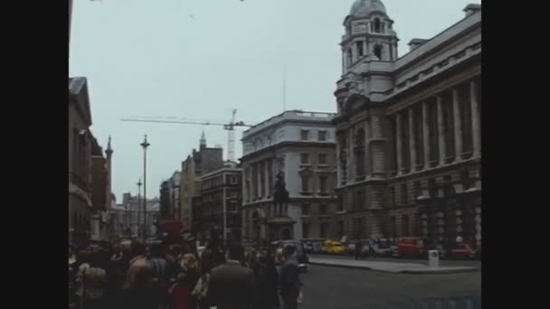 Londres Reino Unido Mayo 1975 London Street View — Vídeo de stock