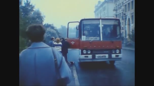 Petersburg Rusland Mei 1981 Bus Straat Jaren — Stockvideo