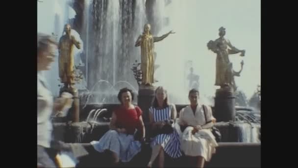 モスクワ ロシア1979年10月 70年代のモスクワVdnh公園 — ストック動画