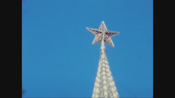 Mosca Russia Ottobre 1979 Spasskaya Tower Negli Anni — Video Stock