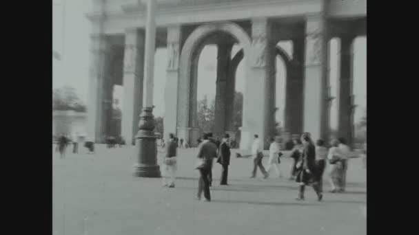 Moscow Rússia Outubro 1969 Arco Triunfal Moscovo Nos Anos — Vídeo de Stock