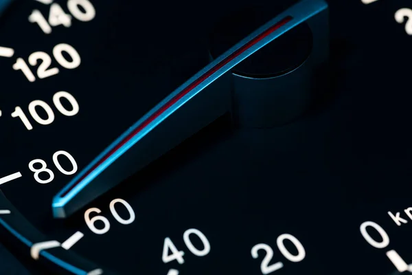 Low Speed Detail Car Odometer Tachometer Macro Shot — Stock Photo, Image