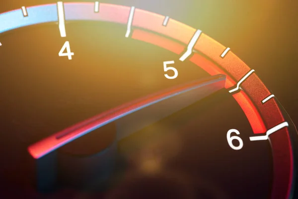 Rpm車の走行距離計パワーとスピードの詳細シンボル — ストック写真