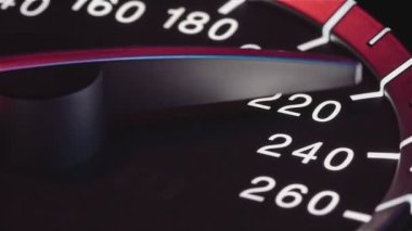 Araç kilometre sayacı ya da takometre makro görüntülü hız detayı