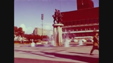 OSLO, NORway CIRCA 1964: 60 'larda Oslo Belediye Binası