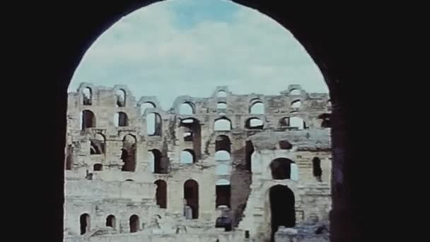 1960年6月 突尼斯 迦太基 60年代的迦太基废墟景观 — 图库视频影像