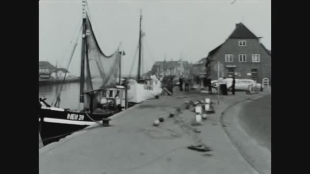 Copenhagen Dánia Circa 1964 Koppenhágai Kikötői Kilátás Években — Stock videók