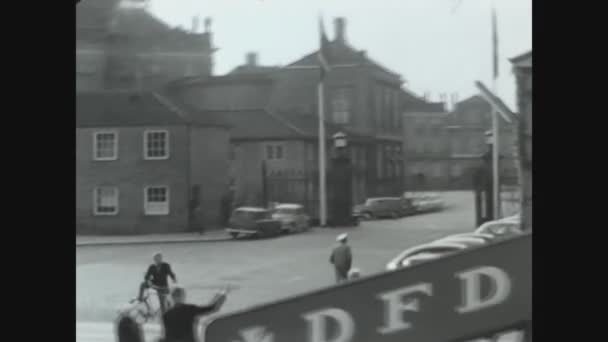 Copenhagen Denmark Circa 1964 People Greet Departing Ship — Stock Video