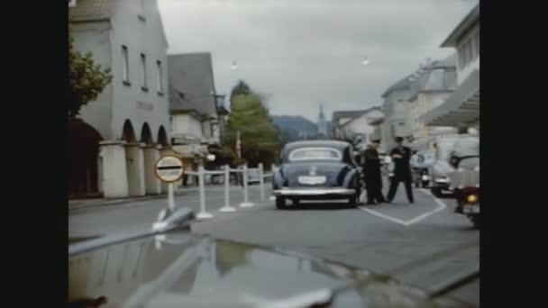 Ottilienberg Gerçek 1950 Circa Lerde Alman Şehir Hayatı Görüşü — Stok video