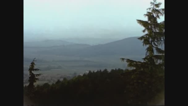 Ottilienberg Germany 1950 Circa German Mountains Panorama — стокове відео