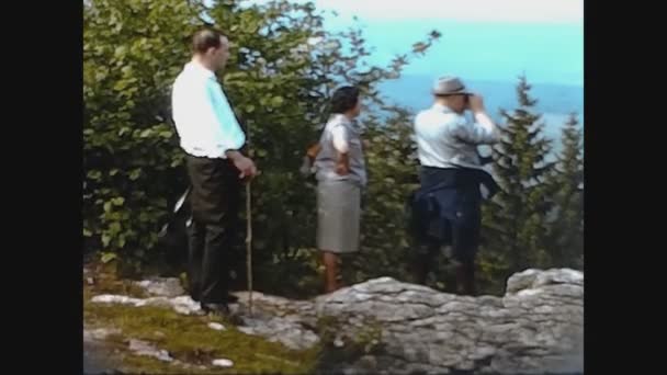 Ottilienberg ドイツ 1950 Circa 50年代のドイツの山々のパノラマ — ストック動画