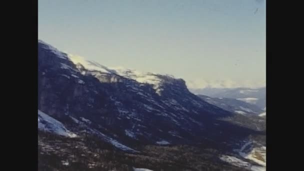 Dolomiti Itálie November 1967 Dolomity Sněhová Krajina Letech — Stock video