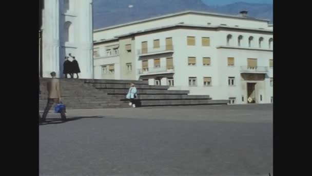 Olomiti Italien November 1967 Människor Staden Talet — Stockvideo