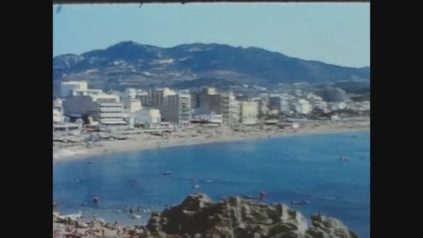 ロレット スペイン1965年6月 60年代のロレット マル海岸の風景 — ストック動画