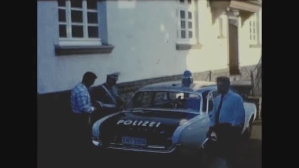 Berlin Niemcy Czerwca 1965 Szczegóły Samochodu Polizei Szczegóły Samochodu Policyjnego — Wideo stockowe