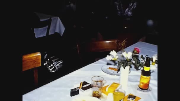 Berlin Allemagne Mars 1964 Fête Restaurant Familial Dans Les Années — Video