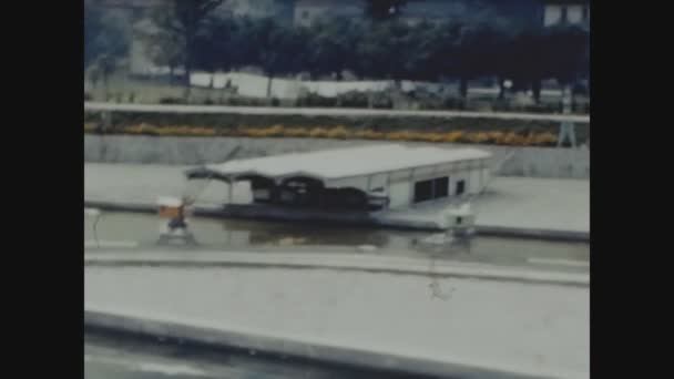 Lugano Švýcarsko Květen 1963 Švýcarský Modelářský Vesnický Park Letech — Stock video