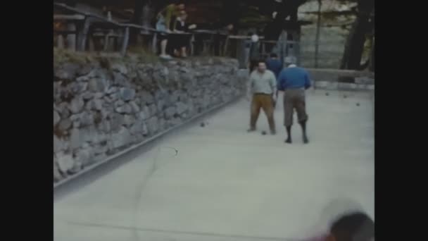 Lugano Svizzera Maggio 1963 Giocare Bocce Negli Anni — Video Stock