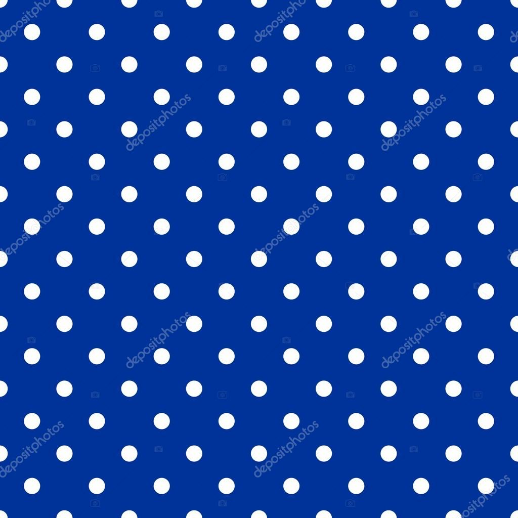 Tile Vector Pattern With White Polka Dots On Dark Blue Background Tile Vector Pattern With White Polka Dots On Dark Blue Background