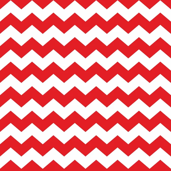 Zig zag chevron rojo y blanco patrón de vectores de azulejos — Vector de stock