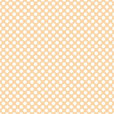 Pastel mercan arka plan üzerinde beyaz lekeli vektör desenle döşenir